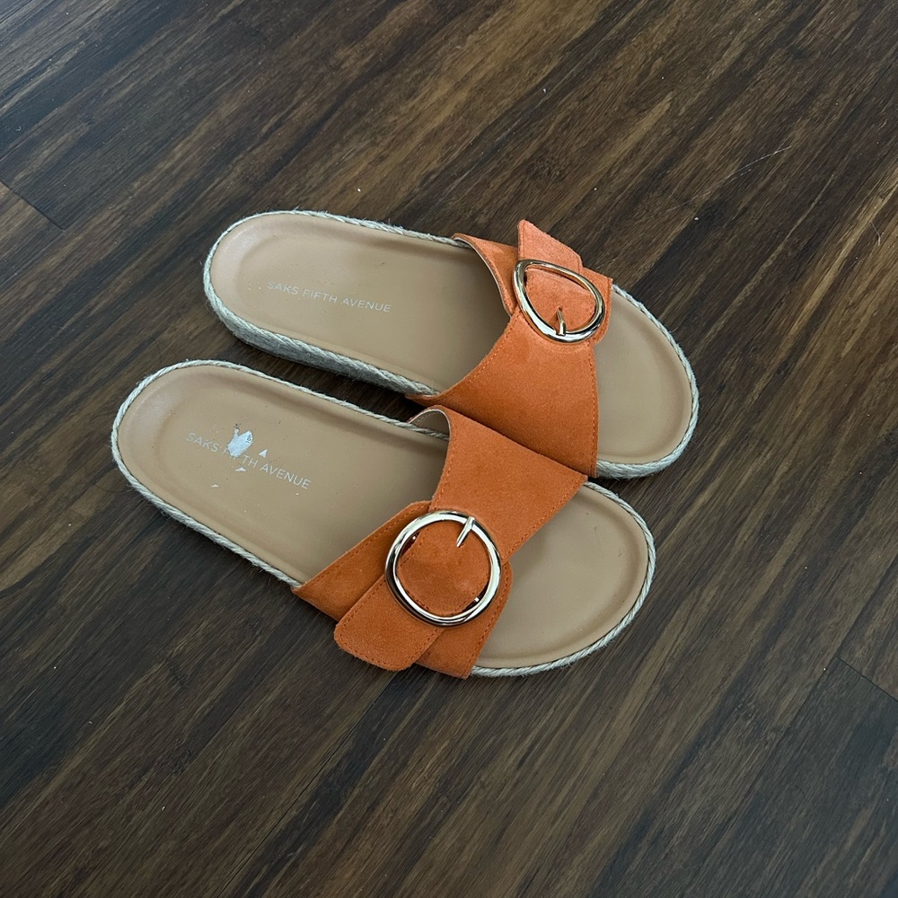 Saks 5th orange sandals